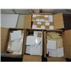 Image 1 : LOT 4 CASES 4X4 & ASSORTED SIZES WHITE WALL TILE