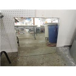 30X28 VINTAGE BEVELED GLASS WALL MIRROR