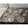 Image 1 : LOT 12 VINTAGE GLASSWARE: 4 DIVIDED TRAYS, 3 PAIR