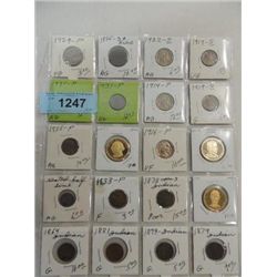 LOT 20 US COINS 1864-PRESENT: INDIAN HEAD, BUFFALO