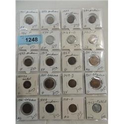 LOT 20 US COINS 1865-1934: INDIAN HEAD, BUFFALO,