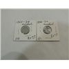 Image 1 : LOT 2 1865 & 66 CIRCULATED 3 CENT NICKEL