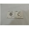 Image 1 : LOT 2 1865 & 66 CIRCULATED (G) 3 CENT NICKELS
