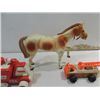 Image 2 : LOT 4 VINTAGE TOYS: FISHER-PRICE PULL FIRETRUCK,