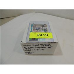 1984 TOPPS TRADED BASEBALL PLAYER CARDS BUILT SET