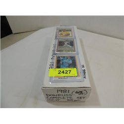 1981 DONRUSS BASEBALL PLAYER CARDS BUILT SET