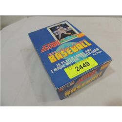 1989 SCORE WAX PACK BASEBALL PLAYE RCARD BOX