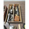 Image 2 : VINTAGE LOT ASSORTED TOOLS: DRILL CHUCKS, TAPE