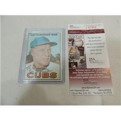 LEO DUROCHER SIGNATURE AUTOGRAPH ON CARD COA