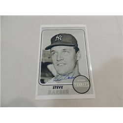 STEVE BARBER SIGNATURE AUTOGRAPH ON PHOT CARD