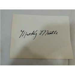 MICKEY MANTLE CUT SIGNATURE AUTOGRAPH NO COA