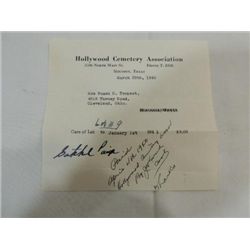 SATCHEL PAIGE SIGNATURE AUOTGRAPH ON DOCUMENT