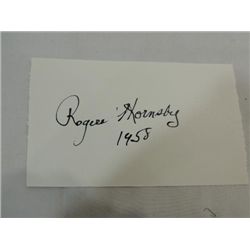 ROGERS HORNSBY CUT SIGNATURE AUTOGRAPH NO COA