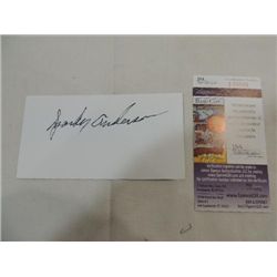 SPARKY ANDERSON SIGNATURE AUTOGRAPH ON CARD COA