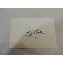 TY COBB CUT SIGNATURE AUTOGRAPH NO COA