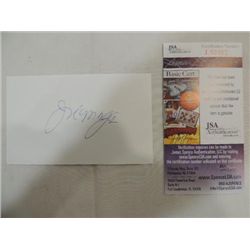 JOE MORGAN SINATURE AUTOGRAPH ON CARD COA