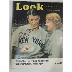 JOE DIMAGGIO SIGNATURE AUTOGRAPH ON LOOK MAGAZINE