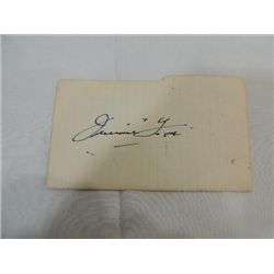 JIMMIE FOXX CUT SIGNATURE AUTOGRAPH NO COA