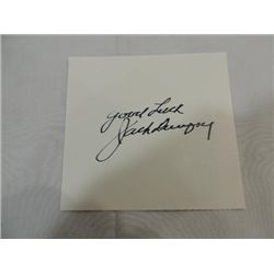 JACK DEMPSEY CUT SIGNATURE AUTOGRAPH NO COA