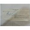Image 1 : BABE RUTH SIGNATURE AUTOGRAPH ON DOCUMENT NO COA