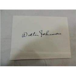 WALTER JOHNSON CUT SIGNATURE AUTOGRAPH NO COA