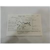 Image 1 : TY COBB SIGNATURE AUTOGRAPH ON DOCUMENT NO COA