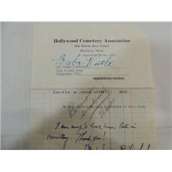BABE RUTH SIGNATURE AUTOGRAPH ON DOCUMENT NO COA