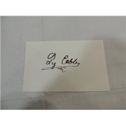 TY COBB CUT SIGNATURE AUTOGRAPH NO COA