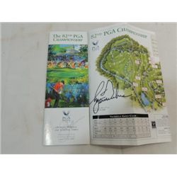 PALMER, NICKLAUS & WOODS AUTOGRAPH ON 2000 PGA