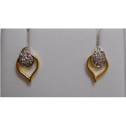 Earring of Diamond 0.15 Ctw in 2.09g 14kt Yellow Gold