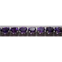 22.180g Bracelet of Amethyst in Silver