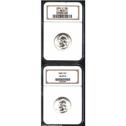 1944-D 25C MS67 NGC, brilliant, gleaming mint frost with the slightest hint of golden color and mark