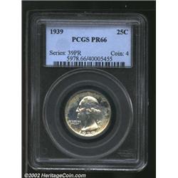 1939 25C PR66 PCGS. A razor-sharp and impressively preserved Gem that features original peripheral m