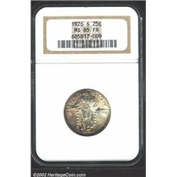 1926-S 25C MS65 Full Head NGC. The '26-S was critiqued by J. H. Cline in 1976 as, "A much underrated