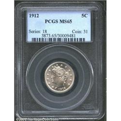 1912 5C MS65 PCGS. Superb brilliance and definition with a dash of golden toning and the appearance.