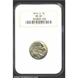 1916-D 5C MS65 NGC. Lavender and gold patina. A carefully preserved Gem with flashy luster and a rea