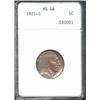 1921-S 5C MS64 ANACS. The 1921-S is ranked sixth in overall rareness in the Buffalo Nickel series. I