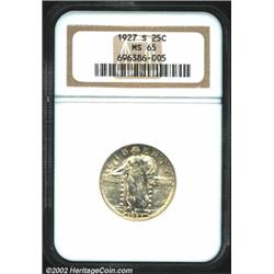 1927-S 25C MS65 NGC. The 1927-S is the key issue in the Standing Liberty Quarter series. Only 396,00