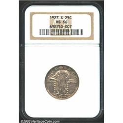 1927-S 25C MS66 NGC. This lot offers a second, and even finer Gem representative of this important 2