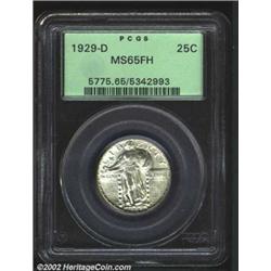 1929-D 25C MS65 Full Head PCGS. This final-issue Denver mint Quarter is surprisingly difficult to lo