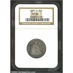 1891-O 25C MS64 NGC. Briggs 2-B. The 1891-O is somewhat of an anomaly among Seated Quarters. It is t