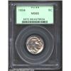 1934 5C MS65 PCGS. Lustrous with only a very slight warm cast. A few small wispy abrasions sit on th