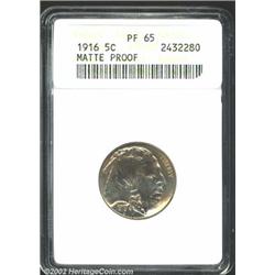 1916 5C PR65 ANACS. The Mint officially ceased proof Buffalo Nickel sales at the end of 1916. The pr