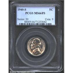 1940-S 5C MS66 Full Steps PCGS. A Six Step Nickel. A premium quality Gem that has a bold strike and.