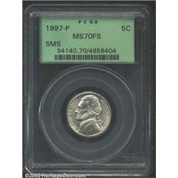 1997-P 5C SMS MS70 Full Steps PCGS. A gorgeous, razor-sharp specimen that clearly has a different su