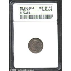 1795 H10C--Cleaned--ANACS. AU Details, Net XF40. V-5a, LM-8, R.3. Steel gray surfaces that have natu