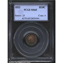 1832 H10C MS65 PCGS. V-8, LM-5, R.1. A late die state, the N in UNITED and the first and final lette