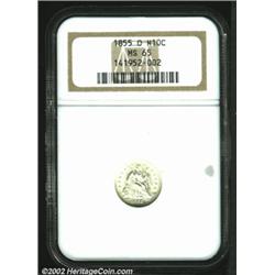 1855-O H10C Arrows MS65 NGC. After delivering a respectable total of 1.5 million Half Dimes in 1854,