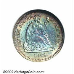 1862 H10C PR67 NGC. Ex: P. Kaufman. Not surprisingly for a Civil War era proof, the 1862 was subject