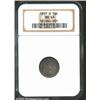 Image 1 : 1857-O 10C MS65 NGC. Large O. The more common of the two known mintmark varieties of the '57-O Dime,